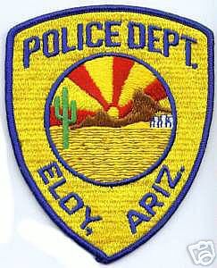 Eloy Police Dept
Thanks to apdsgt for this scan.
Keywords: arizona department