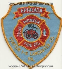 Ephrata Pioneer Fire Company Station 1-5 (Pennsylvania)
Thanks to Mark Hetzel Sr. for this scan.
Keywords: co. lancaster co. county pa.