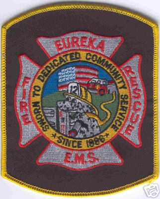 Eureka Fire Rescue EMS
Thanks to Brent Kimberland for this scan.
Keywords: pennsylvania e.m.s.