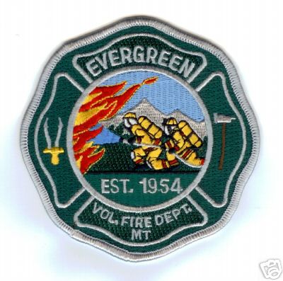 Evergreen Vol Fire Dept
Thanks to PaulsFirePatches.com for this scan.
Keywords: montana volunteer department