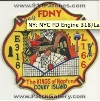 FDNY Fire Engine 318 Ladder 166 (New York)
Thanks to Mark Hetzel Sr. for this scan.
Keywords: city department of