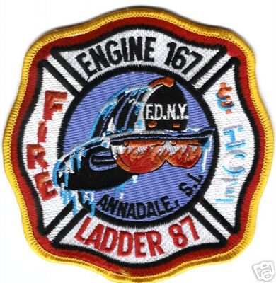 FDNY Fire Engine 167 Ladder 87
Thanks to Mark Stampfl for this scan.
Keywords: new york department
