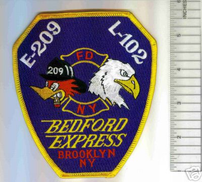 FDNY Fire Engine 209 Ladder 102 (New York)
Thanks to Mark C Barilovich for this scan.
Keywords: department