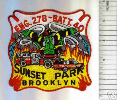 FDNY Fire Engine 278 Battalion 40 (New York)
Thanks to Mark C Barilovich for this scan.
Keywords: department hulk