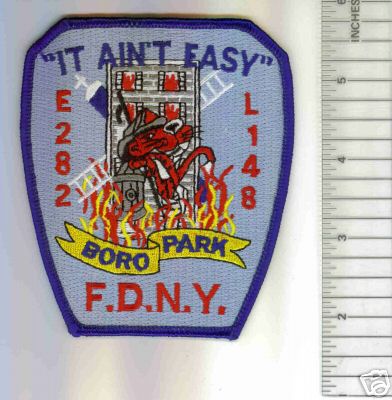 FDNY Fire Engine 282 Ladder 148 (New York)
Thanks to Mark C Barilovich for this scan.
Keywords: department