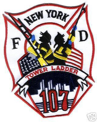 FDNY Fire Tower Ladder 107
Thanks to Mark Stampfl for this scan.
Keywords: new york department