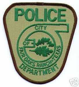 Fair Oaks Ranch Police Department (Texas)
Thanks to apdsgt for this scan.
Keywords: city of