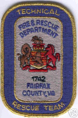 Fairfax County Fire & Rescue Department Technical Rescue Team
Thanks to Brent Kimberland for this scan.
Keywords: virginia