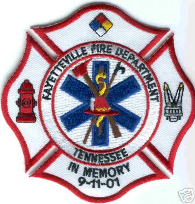 Fayetteville Fire Department
Thanks to Brent Kimberland for this scan.
Keywords: tennessee