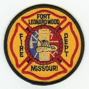 Fort Leonard Wood Fire Dept
Thanks to PaulsFirePatches.com for this scan.
Keywords: missouri department us army