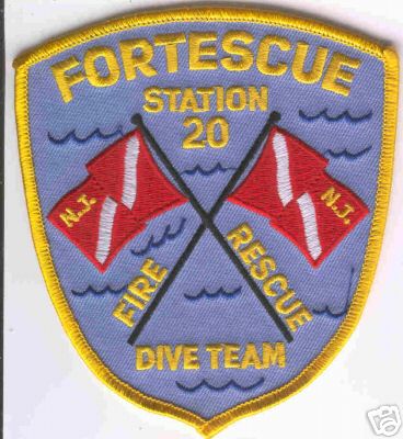 Fortescue Fire Rescue Dive Team Station 20
Thanks to Brent Kimberland for this scan.
Keywords: new jersey