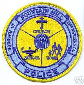 Fountain Hill Police (Pennsylvania)
Thanks to apdsgt for this scan.
Keywords: borough of