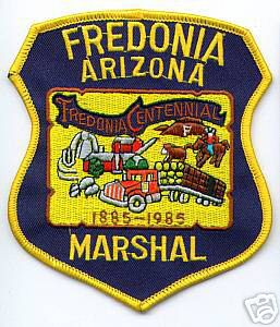 Fredonia Marshal (Arizona)
Thanks to apdsgt for this scan.
