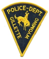 Gillette Police Dept (Wyoming)
Thanks to BensPatchCollection.com for this scan.
Keywords: department