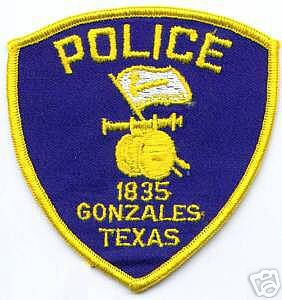 Gonzales Police (Texas)
Thanks to apdsgt for this scan.
