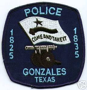 Gonzales Police (Texas)
Thanks to apdsgt for this scan.
