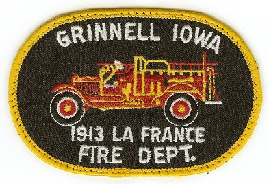 Grinnell Fire Dept
Thanks to PaulsFirePatches.com for this scan.
Keywords: iowa department