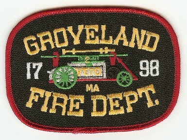 Groveland Fire Dept
Thanks to PaulsFirePatches.com for this scan.
Keywords: massachusetts department