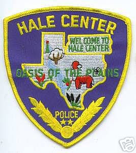 Hale Center Police (Texas)
Thanks to apdsgt for this scan.
