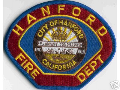 Hanford Fire Dept
Thanks to Brent Kimberland for this scan.
Keywords: california department city of