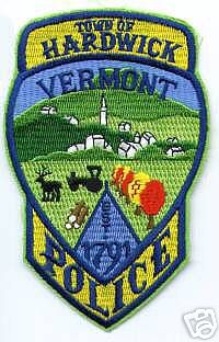 Hardwick Police (Vermont)
Thanks to apdsgt for this scan.
Keywords: town of