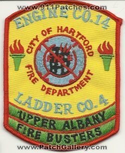 Hartford Fire Department Engine 14 Ladder 4 (Connecticut)
Thanks to Mark Hetzel Sr. for this scan.
Keywords: co. company upper albany busters city of