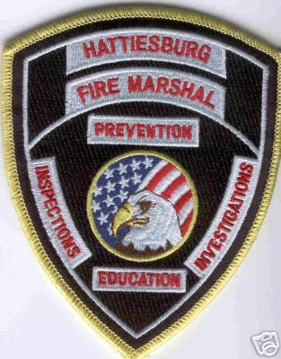 Hattiesburg Fire Marshal
Thanks to Brent Kimberland for this scan.
Keywords: mississippi