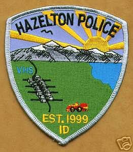 Hazelton Police (Idaho)
Thanks to apdsgt for this scan.

