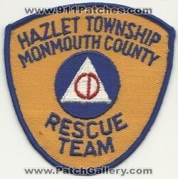 Hazlet Township Monmouth County Rescue Team (New Jersey)
Thanks to Mark Hetzel Sr. for this scan.
Keywords: twp. co. cd civil defense