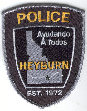 Heyburn Police
Thanks to Enforcer31.com for this scan.
Keywords: idaho
