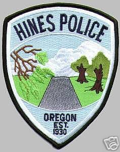 Hines Police (Oregon)
Thanks to apdsgt for this scan.


