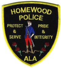 Homewood Police (Alabama)
Thanks to BensPatchCollection.com for this scan.

