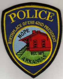 Hope Police
Thanks to BlueLineDesigns.net for this scan.
Keywords: arkansas