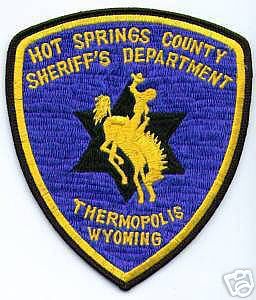 Hot Springs County Sheriff's Department (Wyoming)
Thanks to apdsgt for this scan.
Keywords: sheriffs thermopolis