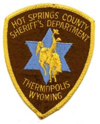 Hot Springs County Sheriff's Department (Wyoming)
Thanks to BensPatchCollection.com for this scan.
Keywords: sheriffs thermopolis