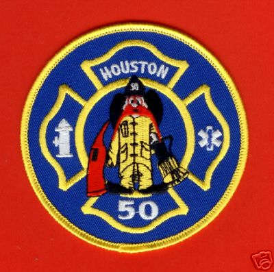 Houston Fire Engine 50
Thanks to PaulsFirePatches.com for this scan.
Keywords: texas