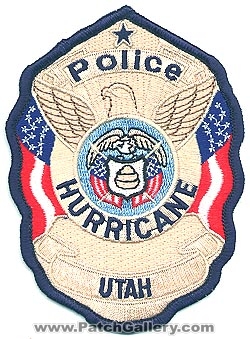 Hurricane Police Department (Utah)
Thanks to Alans-Stuff.com for this scan.
Keywords: dept.