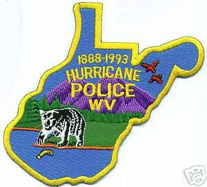 Hurricane Police (West Virginia)
Thanks to apdsgt for this scan.
