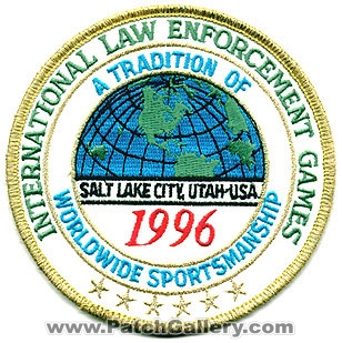 International Law Enforcement Games 1996 Salt Lake City (Utah)
Thanks to Alans-Stuff.com for this scan.
