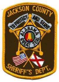 Jackson County Sheriff's Dept (Alabama)
Thanks to BensPatchCollection.com for this scan.
Keywords: sheriffs department