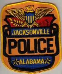 Jacksonville Police
Thanks to BlueLineDesigns.net for this scan.
Keywords: alabama
