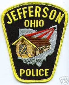 Jefferson Police (Ohio)
Thanks to apdsgt for this scan.
