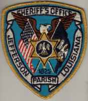 Jefferson Parish Sheriff's Office
Thanks to BlueLineDesigns.net for this scan.
Keywords: louisiana sheriffs