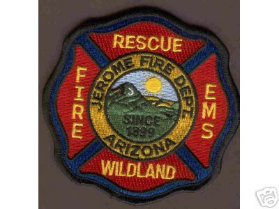 Jerome Fire Dept
Thanks to Brent Kimberland for this scan.
Keywords: arizona department ems wildland rescue