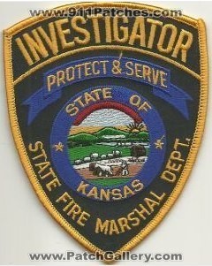 Kansas State Fire Marshal Department Investigator (Kansas)
Thanks to Mark Hetzel Sr. for this scan.
Keywords: dept.