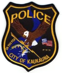 Kaukauna Police (Wisconsin)
Thanks to BensPatchCollection.com for this scan.
Keywords: city of