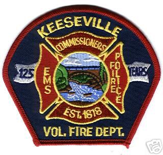 Keeseville Vol Fire Dept
Thanks to Mark Stampfl for this scan.
Keywords: new york volunteer department ems police