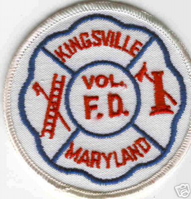 Kingsville Vol F.D.
Thanks to Brent Kimberland for this scan.
Keywords: maryland volunteer fire department fd