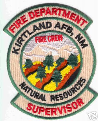 Kirtland AFB Fire Department Supervisor
Thanks to Brent Kimberland for this scan.
Keywords: new mexico air force base usaf crew natural resources