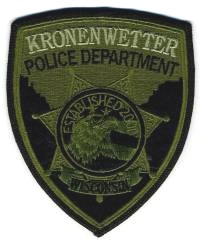 Kronenwetter Police Department (Wisconsin)
Thanks to BensPatchCollection.com for this scan.
